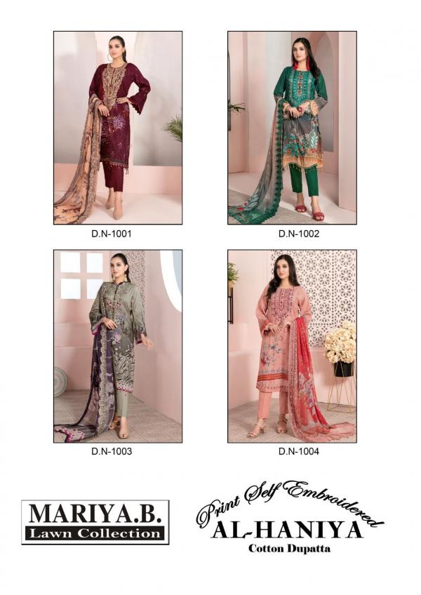 Mariya B Lawn Al Haniya Cotton Designer Exclusive Dress Material